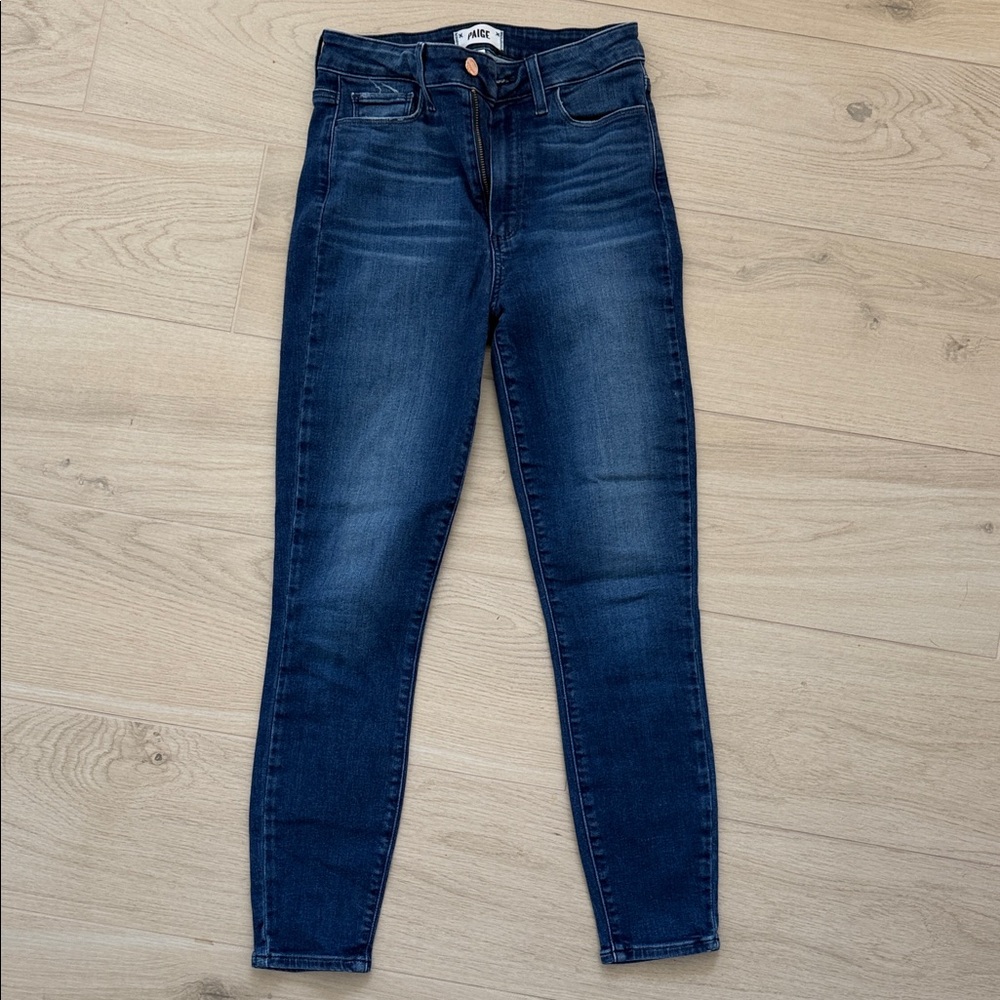 Paige Dark Wash Skinny Jeans Margot Crop Size 27
